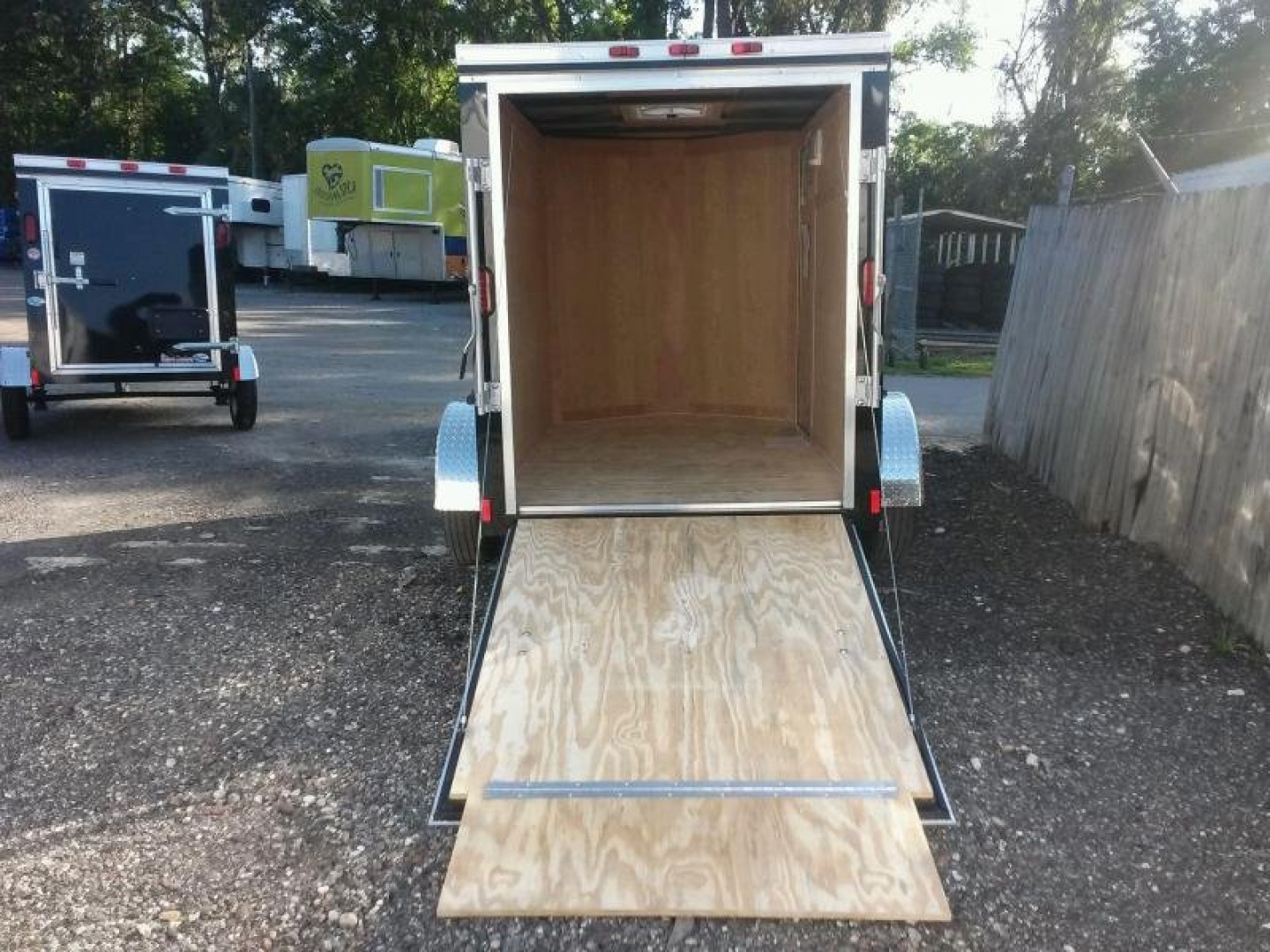 New GANS58SA CARGO MATE 5' X 8' ENCLOSED CARGO TRAILER W/ REAR RAMP DOOR & SIDE DOOR