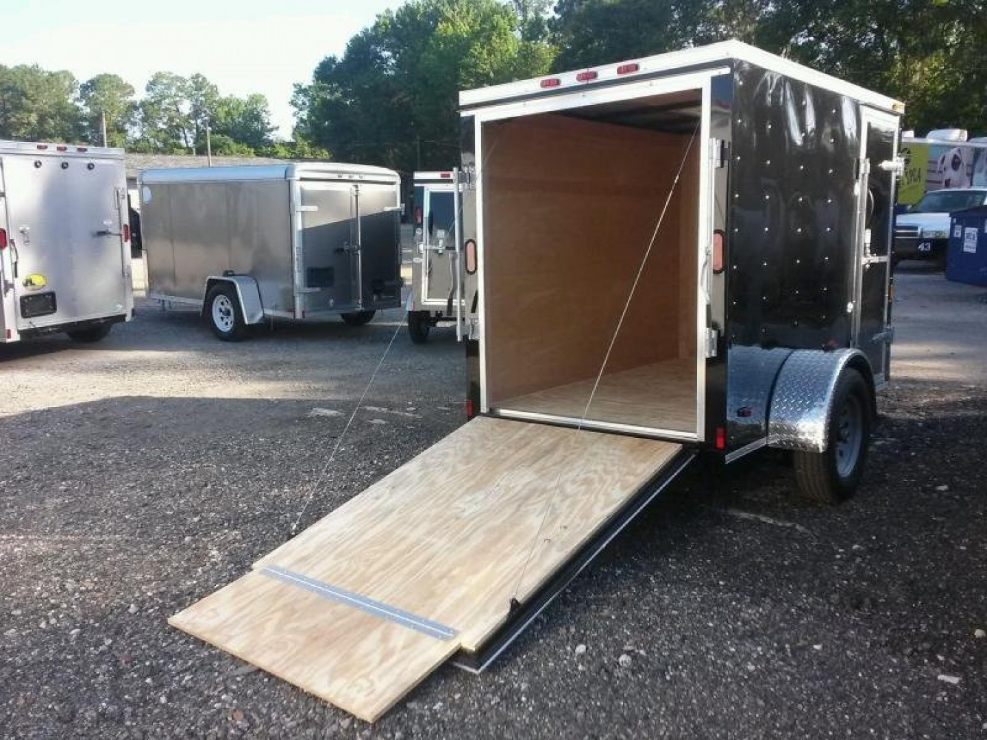 New GANS58SA CARGO MATE 5' X 8' ENCLOSED CARGO TRAILER W/ REAR RAMP DOOR & SIDE DOOR