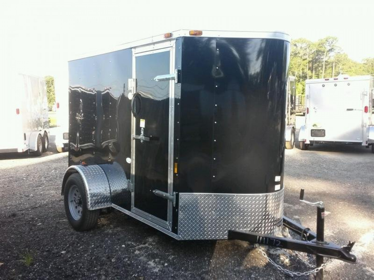 New GANS58SA CARGO MATE 5' X 8' ENCLOSED CARGO TRAILER W/ REAR RAMP DOOR & SIDE DOOR