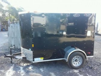 New GANS58SA CARGO MATE 5' X 8' ENCLOSED CARGO TRAILER W/ REAR RAMP DOOR & SIDE DOOR