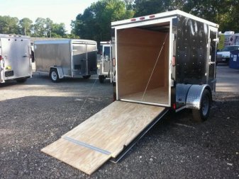 New GANS58SA CARGO MATE 5' X 8' ENCLOSED CARGO TRAILER W/ REAR RAMP DOOR & SIDE DOOR