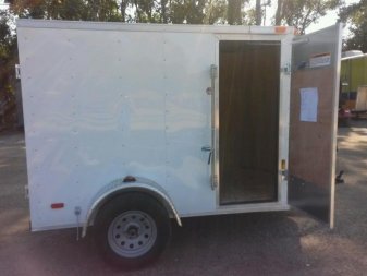 New GANS58SA CARGO MATE 5' X 8' ENCLOSED CARGO TRAILER W/ DOUBLE REAR DOORS & SIDE DOOR
