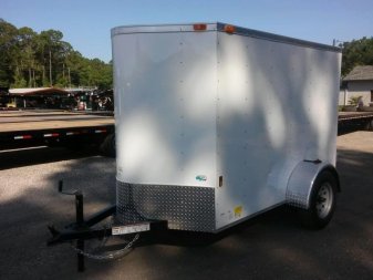 New GANS58SA CARGO MATE 5' X 8' ENCLOSED CARGO TRAILER W/ DOUBLE REAR DOORS & SIDE DOOR