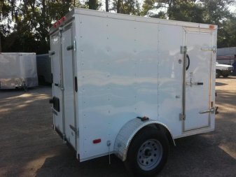 New GANS58SA CARGO MATE 5' X 8' ENCLOSED CARGO TRAILER W/ DOUBLE REAR DOORS & SIDE DOOR