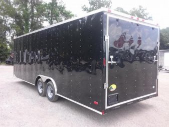 New GANS8524TA3 CARGO MATE 8.5' X 24' ENCLOSED CARGO TRAILER W/ REAR RAMP DOOR & SIDE DOOR