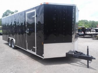 New GANS8524TA3 CARGO MATE 8.5' X 24' ENCLOSED CARGO TRAILER W/ REAR RAMP DOOR & SIDE DOOR