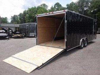 New GANS8524TA3 CARGO MATE 8.5' X 24' ENCLOSED CARGO TRAILER W/ REAR RAMP DOOR & SIDE DOOR