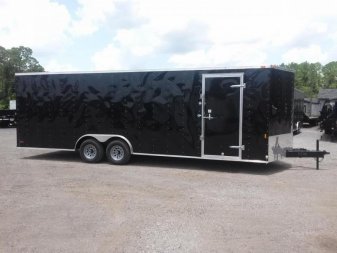New GANS8524TA3 CARGO MATE 8.5' X 24' ENCLOSED CARGO TRAILER W/ REAR RAMP DOOR & SIDE DOOR