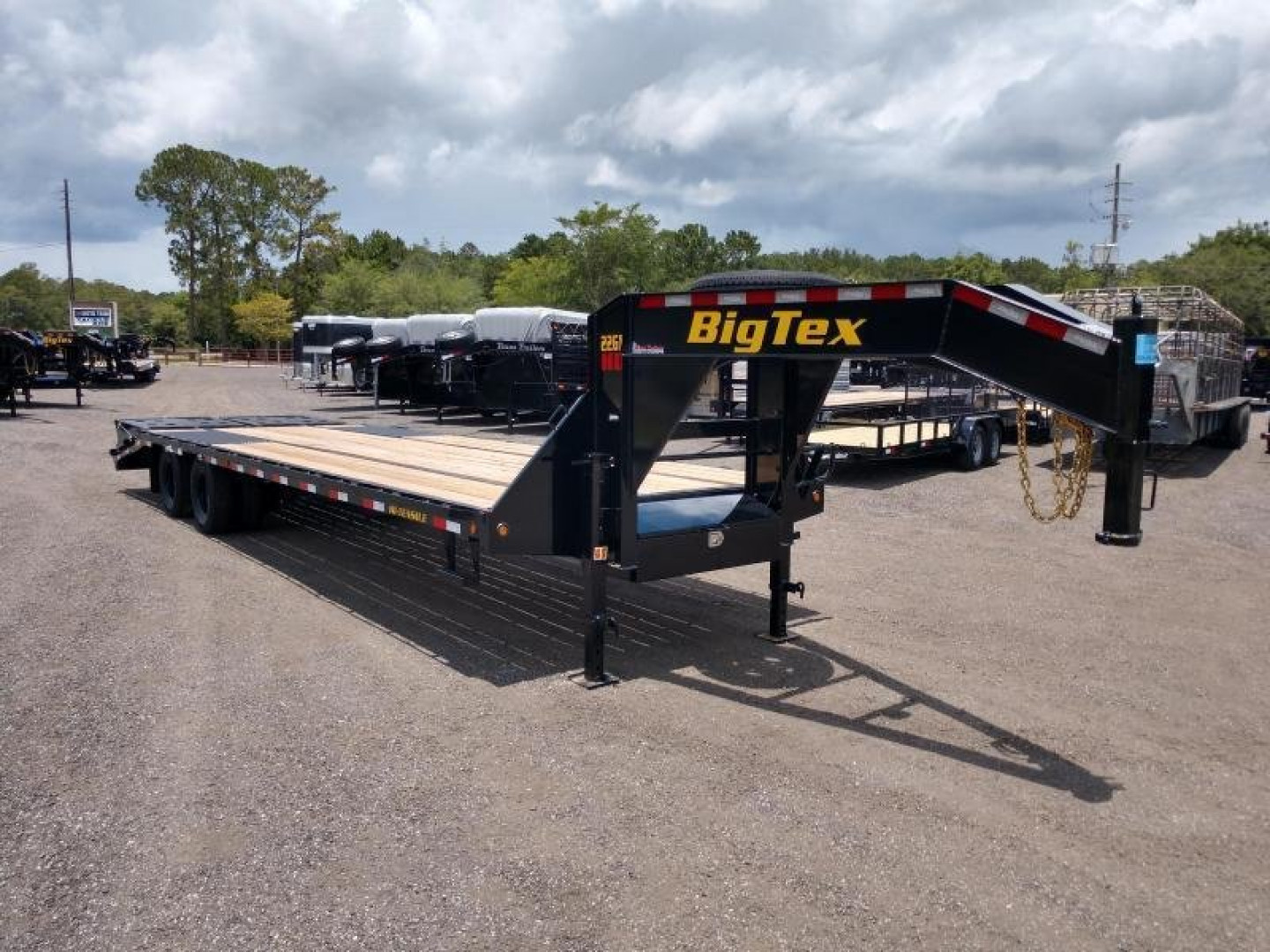 New 22GN-40D5A-MRBK BIG TEX 8.5' X 40' GOOSENECK DUAL TANDEM FLAT BED W/ MEGA RAMPS & FREE SPARE TIRE