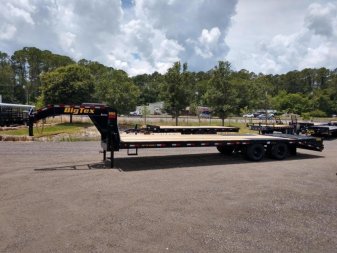 New 22GN-40D5A-MRBK BIG TEX 8.5' X 40' GOOSENECK DUAL TANDEM FLAT BED W/ MEGA RAMPS & FREE SPARE TIRE