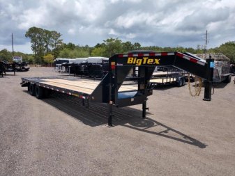 New 22GN-40D5A-MRBK BIG TEX 8.5' X 40' GOOSENECK DUAL TANDEM FLAT BED W/ MEGA RAMPS & FREE SPARE TIRE