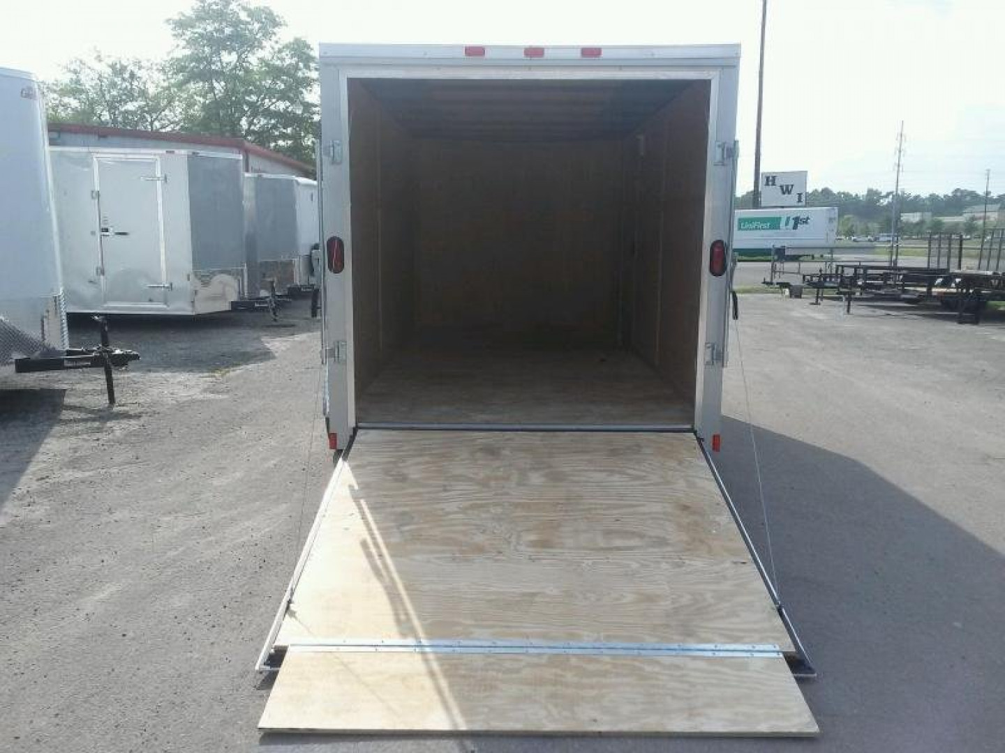 New GANS714TA2 CARGO MATE 7' X 14' ENCLOSED CARGO TRAILER W/ REAR RAMP DOOR & SIDE DOOR