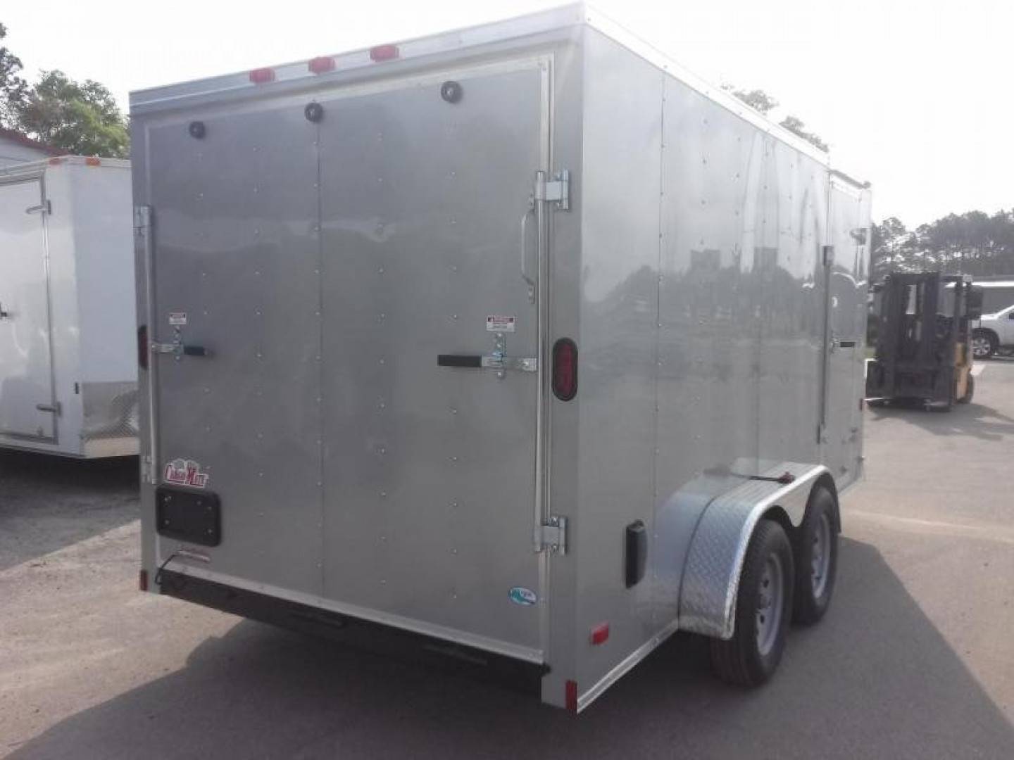 New GANS714TA2 CARGO MATE 7' X 14' ENCLOSED CARGO TRAILER W/ REAR RAMP DOOR & SIDE DOOR