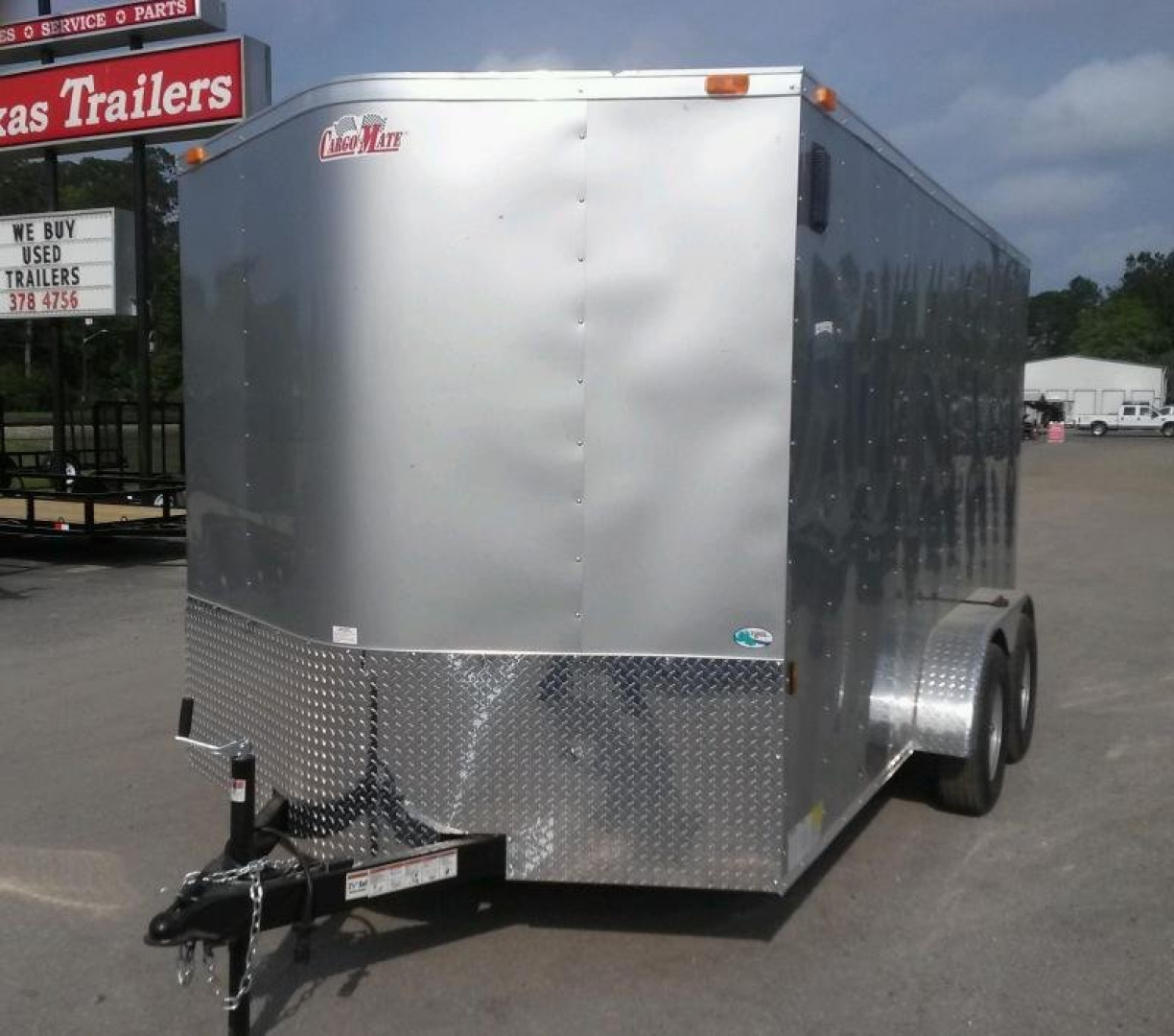 New GANS714TA2 CARGO MATE 7' X 14' ENCLOSED CARGO TRAILER W/ REAR RAMP DOOR & SIDE DOOR