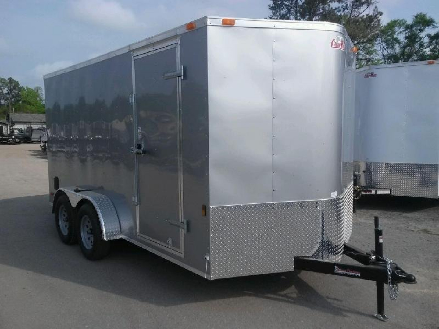 New GANS714TA2 CARGO MATE 7' X 14' ENCLOSED CARGO TRAILER W/ REAR RAMP DOOR & SIDE DOOR