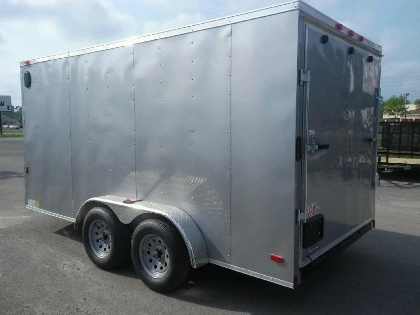 New GANS714TA2 CARGO MATE 7' X 14' ENCLOSED CARGO TRAILER W/ REAR RAMP DOOR & SIDE DOOR