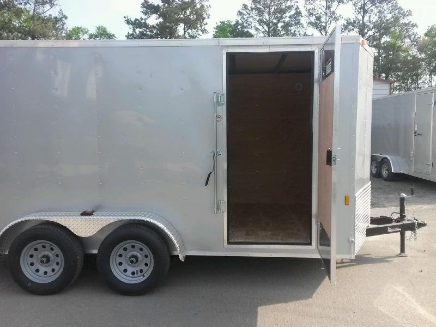 New GANS714TA2 CARGO MATE 7' X 14' ENCLOSED CARGO TRAILER W/ REAR RAMP DOOR & SIDE DOOR