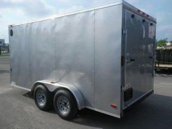 New GANS714TA2 CARGO MATE 7' X 14' ENCLOSED CARGO TRAILER W/ REAR RAMP DOOR & SIDE DOOR