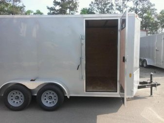 New GANS714TA2 CARGO MATE 7' X 14' ENCLOSED CARGO TRAILER W/ REAR RAMP DOOR & SIDE DOOR