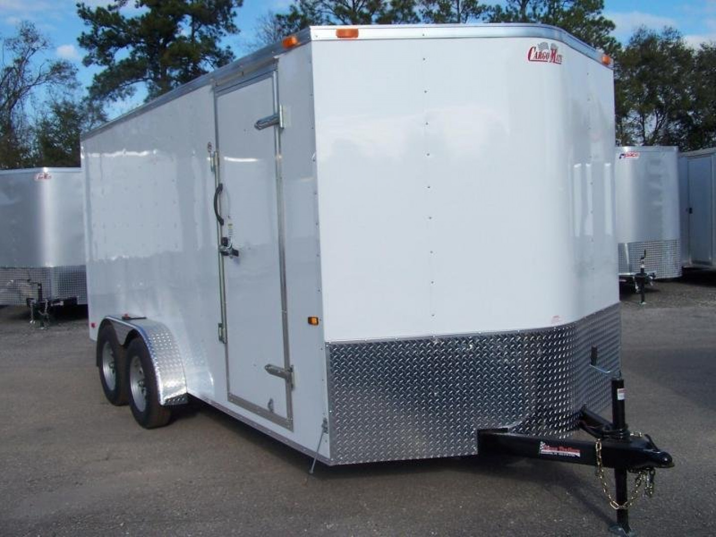 New GANS716TA2 CARGO MATE 7' X 16' ENCLOSED CARGO TRAILER W/ REAR RAMP DOOR & SIDE DOOR