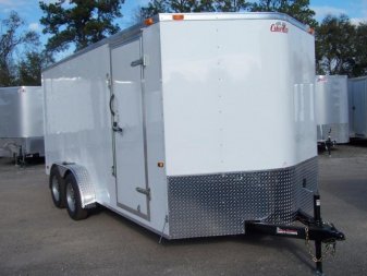 New GANS716TA2 CARGO MATE 7' X 16' ENCLOSED CARGO TRAILER W/ REAR RAMP DOOR & SIDE DOOR