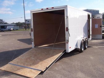 New GANS716TA2 CARGO MATE 7' X 16' ENCLOSED CARGO TRAILER W/ REAR RAMP DOOR & SIDE DOOR