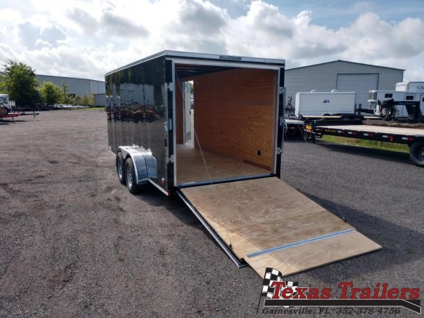 New GANS716TA2 CARGO MATE 7' X 16' ENCLOSED CARGO TRAILER W/ REAR RAMP DOOR & SIDE DOOR