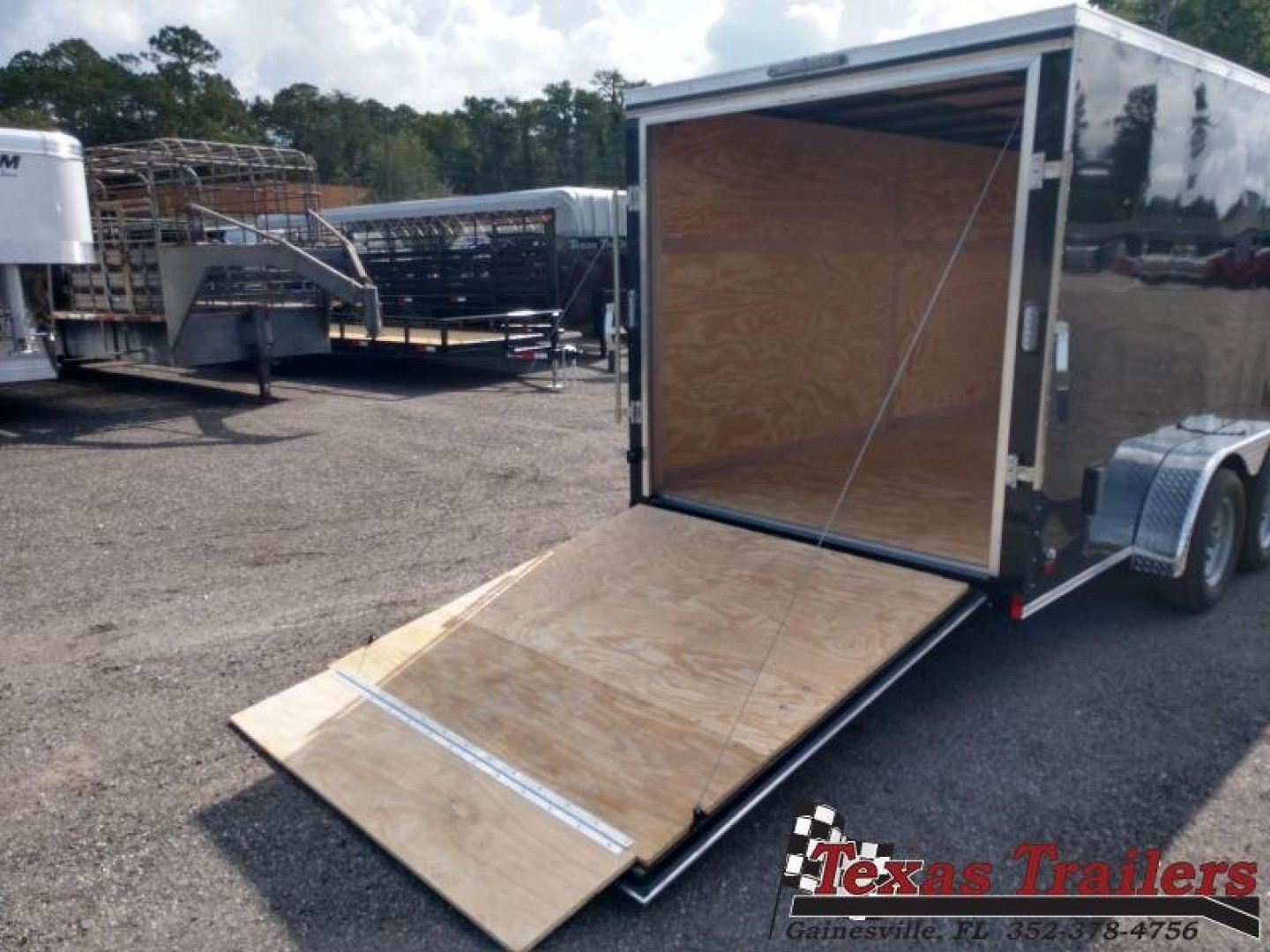 New GANS716TA2 CARGO MATE 7' X 16' ENCLOSED CARGO TRAILER W/ REAR RAMP DOOR & SIDE DOOR