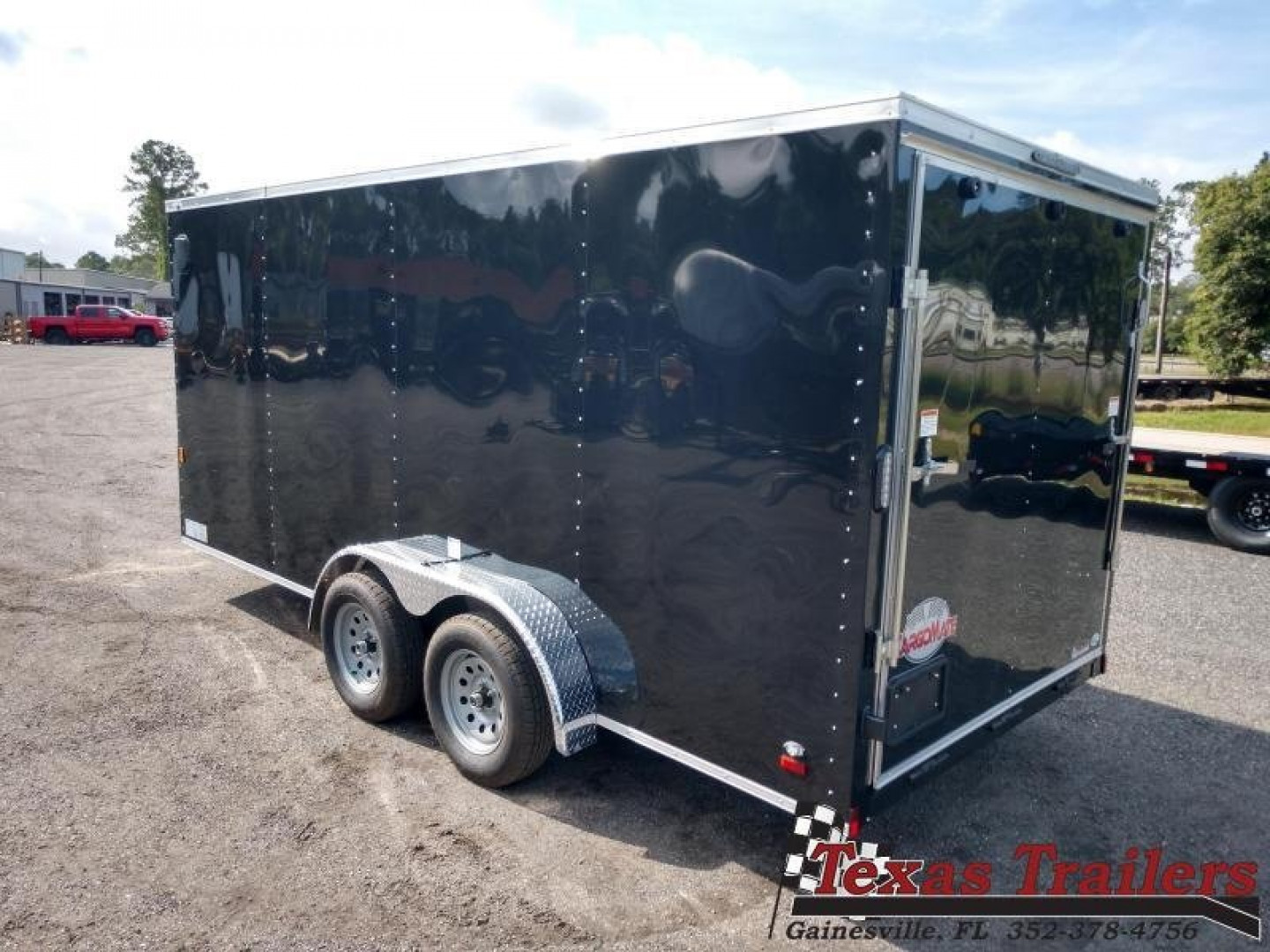 New GANS716TA2 CARGO MATE 7' X 16' ENCLOSED CARGO TRAILER W/ REAR RAMP DOOR & SIDE DOOR