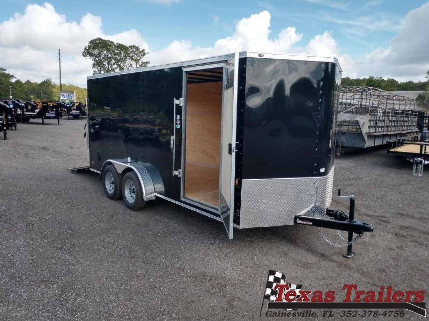 New GANS716TA2 CARGO MATE 7' X 16' ENCLOSED CARGO TRAILER W/ REAR RAMP DOOR & SIDE DOOR