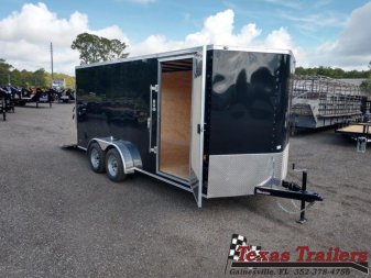 New GANS716TA2 CARGO MATE 7' X 16' ENCLOSED CARGO TRAILER W/ REAR RAMP DOOR & SIDE DOOR