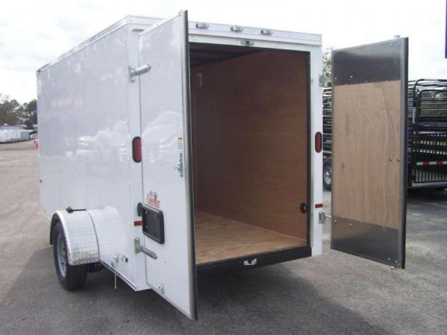 New GANS612SA CARGO MATE 6' X 12' ENCLOSED CARGO TRAILER W/ DOUBLE REAR DOORS & SIDE DOOR