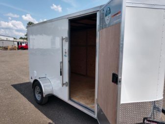 New GANS612SA CARGO MATE 6' X 12' ENCLOSED CARGO TRAILER W/ DOUBLE REAR DOORS & SIDE DOOR