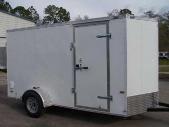 New GANS612SA CARGO MATE 6' X 12' ENCLOSED CARGO TRAILER W/ DOUBLE REAR DOORS & SIDE DOOR