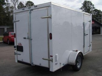 New GANS612SA CARGO MATE 6' X 12' ENCLOSED CARGO TRAILER W/ DOUBLE REAR DOORS & SIDE DOOR