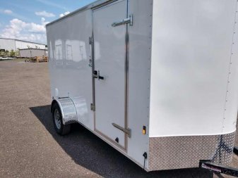 New GANS612SA CARGO MATE 6' X 12' ENCLOSED CARGO TRAILER W/ DOUBLE REAR DOORS & SIDE DOOR