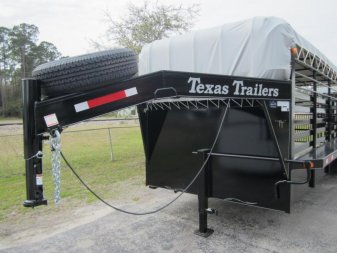 New ST2414G TEXAS TRAILERS 24' GOOSENECK STOCK TRAILER