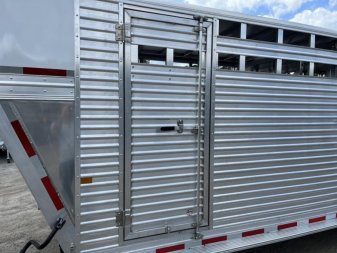 New LIVGN14K24 FRONTIER 7' X 24' ALUMINUM GOOSENECK LIVESTOCK TRAILER