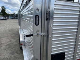 New LIVGN14K24 FRONTIER 7' X 24' ALUMINUM GOOSENECK LIVESTOCK TRAILER
