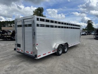 New LIVGN14K24 FRONTIER 7' X 24' ALUMINUM GOOSENECK LIVESTOCK TRAILER