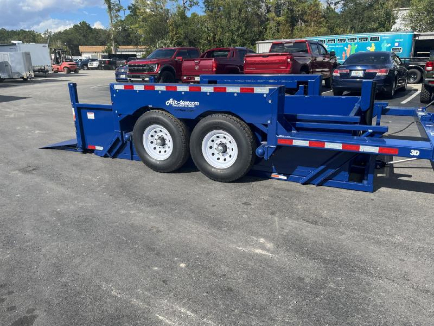 New 3D12 AIR TOW 6'2" X 12'4" DROP DECK / DUMP TRAILER