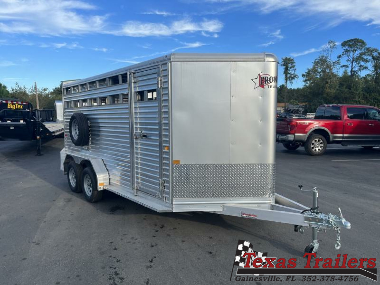 New LIV167LITE FRONTIER 7' X 16' ALUMINUM LIVESTOCK TRAILER