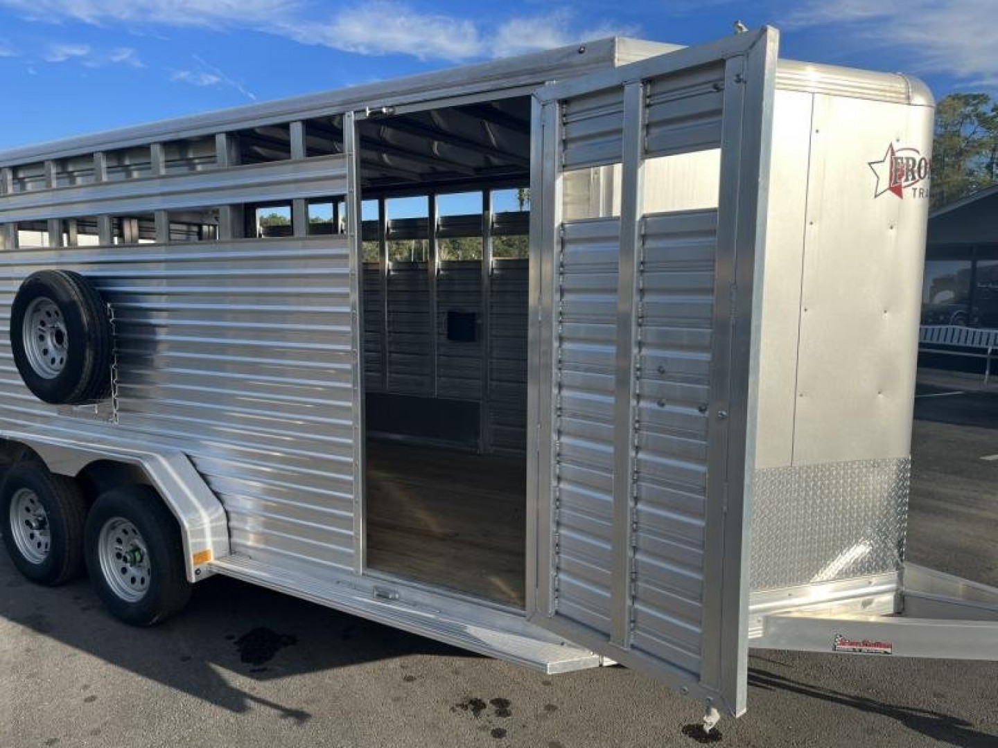 New LIV167LITE FRONTIER 7' X 16' ALUMINUM LIVESTOCK TRAILER