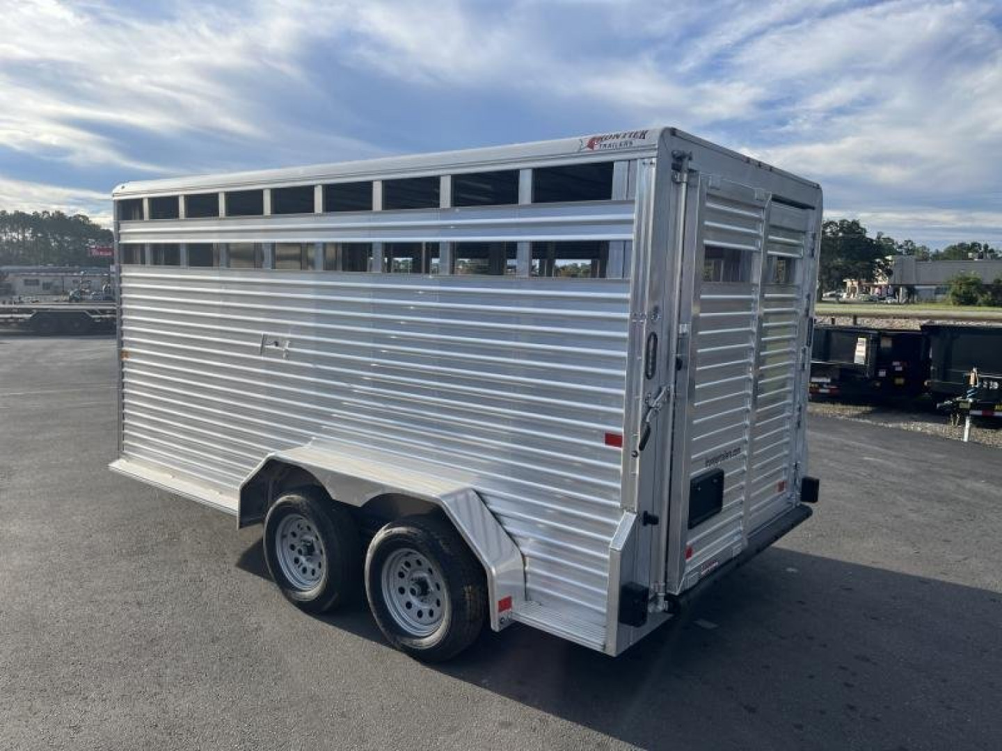 New LIV167LITE FRONTIER 7' X 16' ALUMINUM LIVESTOCK TRAILER