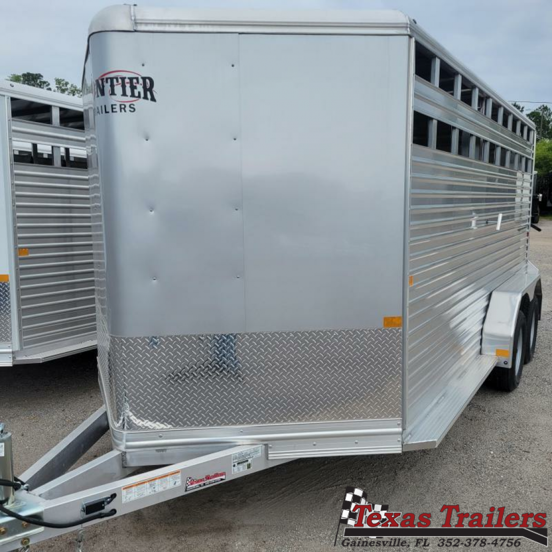 New LIV167LITE FRONTIER 7' X 16' ALUMINUM LIVESTOCK TRAILER