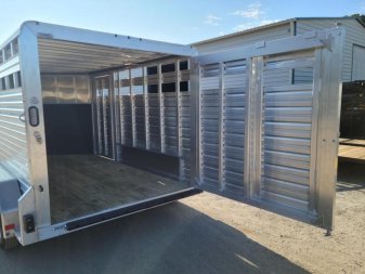 New LIV167LITE FRONTIER 7' X 16' ALUMINUM LIVESTOCK TRAILER