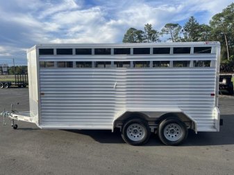 New LIV167LITE FRONTIER 7' X 16' ALUMINUM LIVESTOCK TRAILER