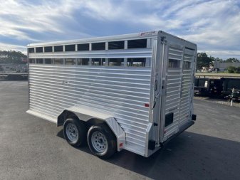 New LIV167LITE FRONTIER 7' X 16' ALUMINUM LIVESTOCK TRAILER