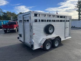 New LIV167LITE FRONTIER 7' X 16' ALUMINUM LIVESTOCK TRAILER