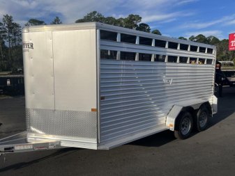 New LIV167LITE FRONTIER 7' X 16' ALUMINUM LIVESTOCK TRAILER